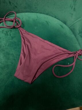 Women’s Burgundy Tie-Side Swim Bottom - TAVIK Bottoms - Size Small - NWOT